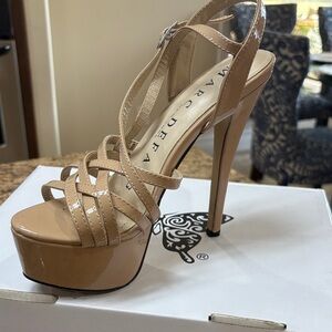 Marc Defang Nude Strappy Platform Heels